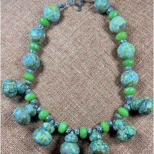 Vintage Navajo Gaspeite  necklace